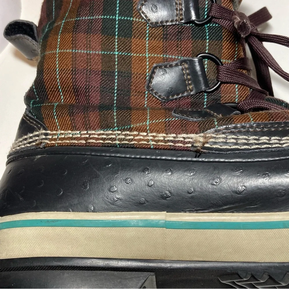 Sorel Tivoli Women’s 9 Waterproof Mulberry Brown Plaid Lined NL1654-207